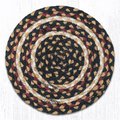 Capitol Importing Co 10 in. Round Miniature Swatch Rug, Burgundy, Black and Dijon 46-774